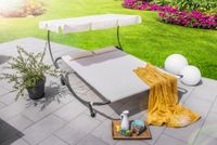 Doppel-Gartenliege - Beige