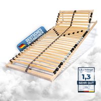 7-Zonen- Lattenrost Ergo 120 x 200 cm , Kopfteil verstellbar, zerlegt