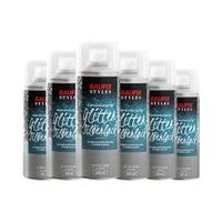 Styles Designlack, Glitter Silberlack - 6er-Set