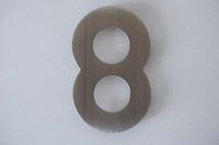 Edelstahl Hausnummer "8"