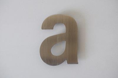 Edelstahl Hausnummer "a"