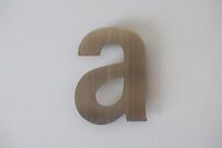 Edelstahl Hausnummer "a"