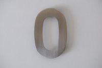 Edelstahl Hausnummer "0"