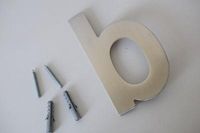Edelstahl Hausnummer "b"