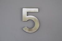 Edelstahl Hausnummer "5"