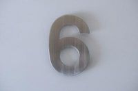 Edelstahl Hausnummer "6"