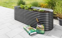 Stahl Oval Hochbeet XL - Anthrazit