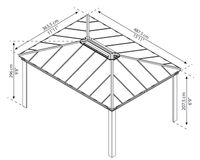 Palram Aluminium Pavillon Dallas 4900