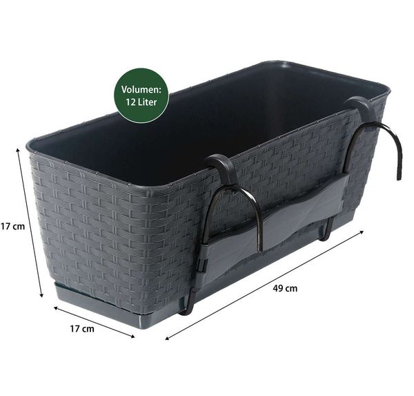 Pflanzkasten-Komplettset - Anthrazit