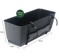 Pflanzkasten-Komplettset - Anthrazit
