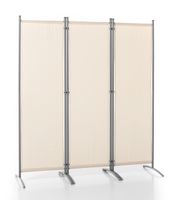 Stellwand Paravent 3tlg. ca. 260 x 170 cm - Beige