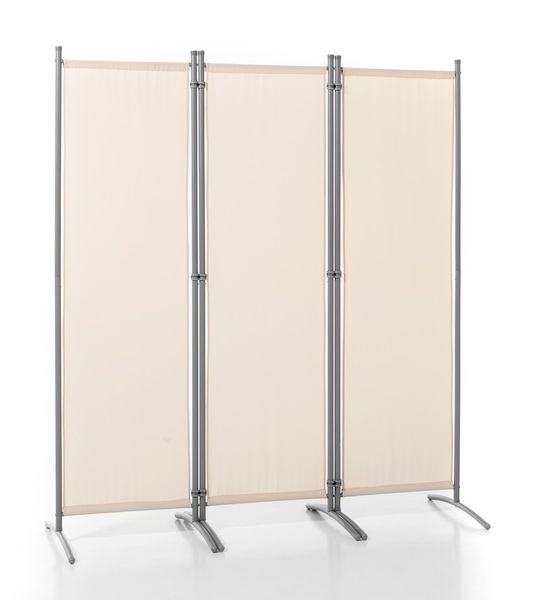 Stellwand Paravent 3tlg. ca. 150 x 170 cm, Beige