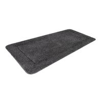 Mikrofaser-Badteppich mit Rand, ca. 60 x 110 cm - Anthrazit