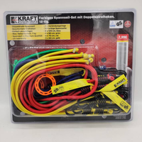 Farbiges Spannseil-Set mit Spiralhaken - 12tlg.