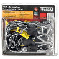 Spannseil flach mit Haken - 4tlg.