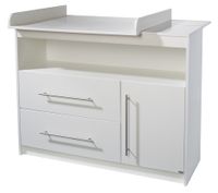 Wickelkommode „Maren“, mit abnehmbarem Wickelansatz, breit, 2 Schubladen, Wickelhöhe 90,5 cm