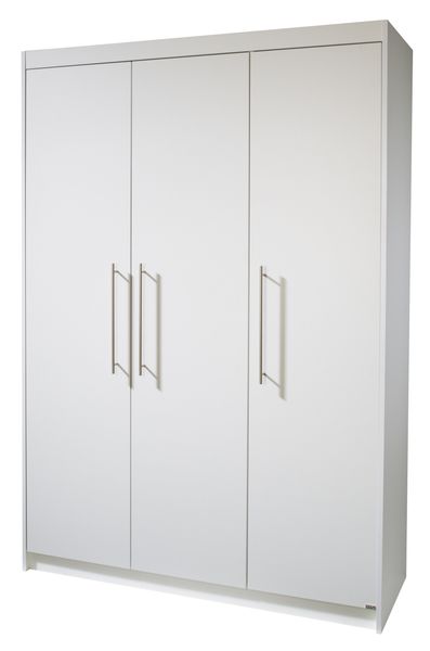 Kleiderschrank „Maren“ 3-türig, weißer Babyzimmerschrank, Drehtürenschrank, Babymöbel