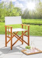 Regiestuhl aus Eukalyptusholz - Beige