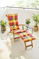 Deckchair-Auflage - Karo Bunt-Orange/Rot/Grün/Gelb
