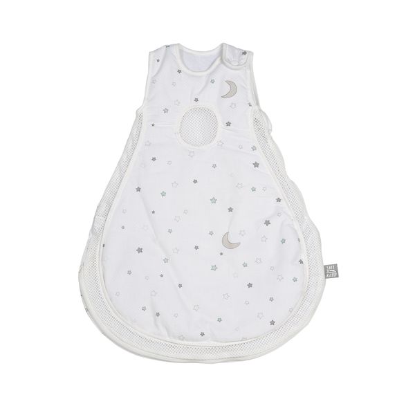safe asleep von roba Schlafsack Easy Air Babyschlafsack 'Sternenzauber', 56/62cm, 100% Baumwolle