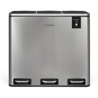 Mülleimer 3 Fächer 54L N°982 Silber