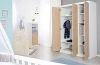 Kinderzimmerset 'Gabriella', 3tlg,, inkl. Bett 70x140cm, Wickelkommode mit 3 Schubladen, Schrank,