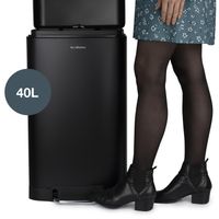 Tret-Mülleimer 30L N°705, Schwarz