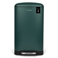 Tret-Mülleimer N°701 / Edelstahl / entengrün, 30 L / rechteckig und praktisch