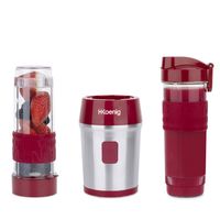 Mini Smoothie Maker 570mL SMOO10 BPA-frei 300W, Smoothie Mixer 2 tragbare Flaschen, Rosa