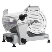 Elektrischer Alleschneider MSX250 Schnitt 0-12 mm Klinge 25 cm, eingebauter Schärfer 282 rpm Silber
