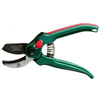 Amboss-Schere mit 2-Komponenten-Griff, Einhandeinstellung und einstellbarem Öffnungswinkel, ca. 4 cm Klingenlänge – Schwarz