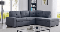 Ecksofa mit Bettfunktion und Stauraum Grau