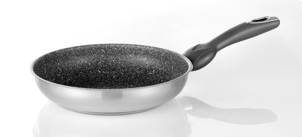 Carretta Edelstahlpfanne Salerno mit Softtouchgriff Granitoptik, Ø 20 cm
