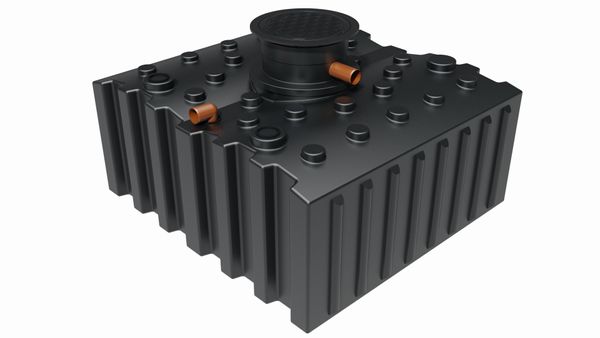 Regenwasser-Flachtank 5.000 l mit Biovitor