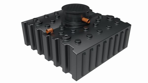 Regenwasser-Flachtank 4.000 l mit Biovitor