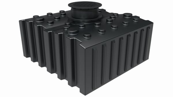 Regenwasser-Flachtank 5.000 l mit Ausgleichsdom und begehbarer Abdeckung