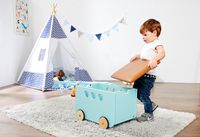 Pinolino Spielzeugkiste mit Rollen Jim, mint