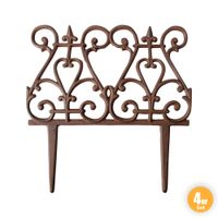 Antik-Blumen-Umrandung, je ca. 26,6 x 2,7 x 27,2 cm - 4er-Set
