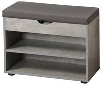 Schuhschrank mit Sitzkissen ca. 60 x 30 x 45 cm, Betonoptik