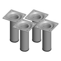 Möbelfuß 4er-Set BURGUND Ø30, Aluminium