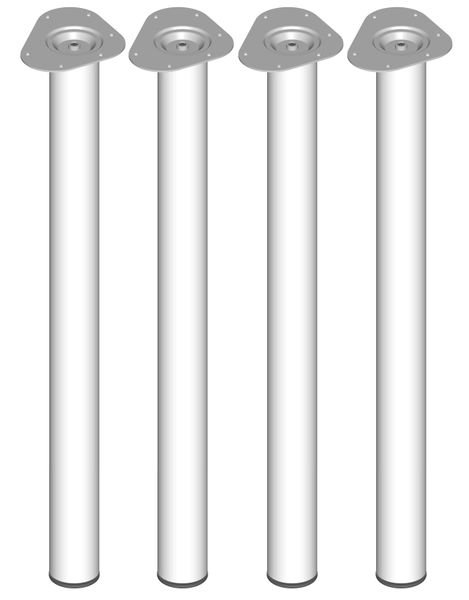 Tischbein 4ER-SET TOSKANA, Ø60, 800, WEISS