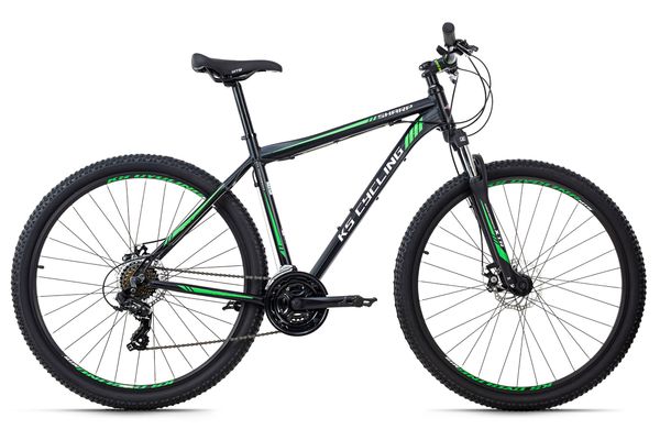 Mountainbike Hardtail 29'' Sharp schwarz-grün RH 51 cm