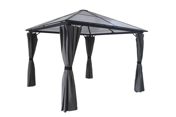 Alu -Pavillon, ca.2,95 x 3,95 x 2,65m - Dunkelgrau