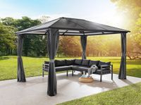 Alu -Pavillon, ca.2,95 x 3,95 x 2,65m - Dunkelgrau
