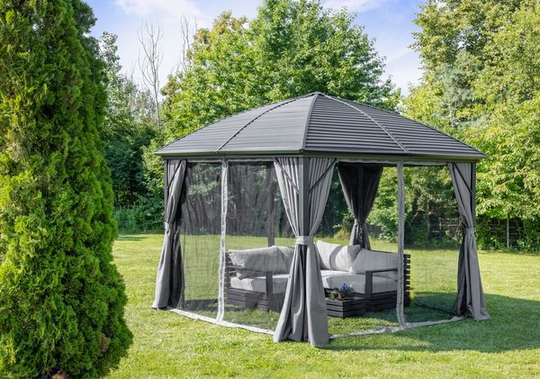 Aluminium Garten Pavillon Bosco - ca. 300 x 300 x 285 cm