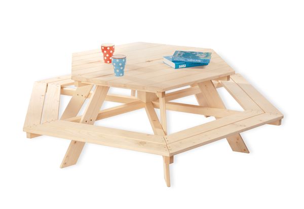 Pinolino Kindersitzgarnitur Nicki 6-Eck natur