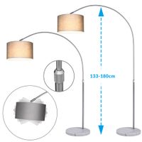 Bogenlampe L  mit Marmorfuß