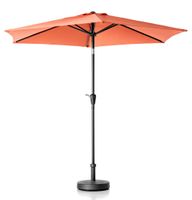 Alu Garten Sonnenschirm mit Handkurbel - Ø ca. 270 cm, Terrakotta