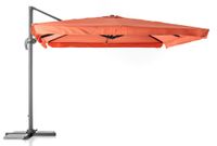 Alu Garten Sonnenschirm mit Volant , ca. 300 x 300 cm, Terrakotta