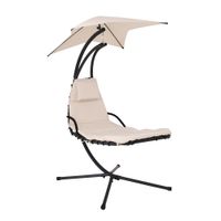 Schwebeliege SAN REMO mit Sonnendach, ca. 205 x 175 x 113 cm – Anthrazitgrau